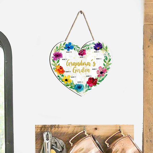 Grandma's Garden - Personalized Wood Sign
