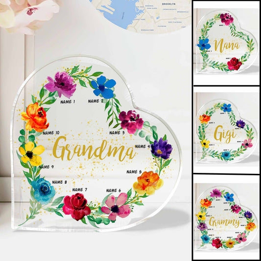 Grandma - Personalized Grandma Custom Shaped Acrylic Plaque
