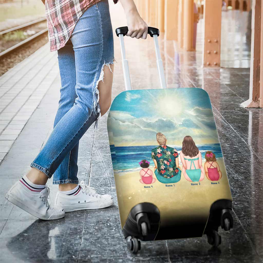 Family Beach Vacation - Personalized Sea Lover Luggage Cover