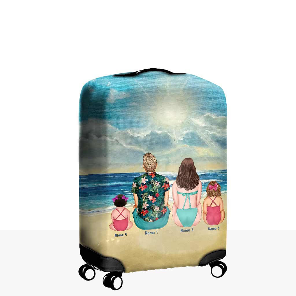 Family Beach Vacation - Personalized Sea Lover Luggage Cover
