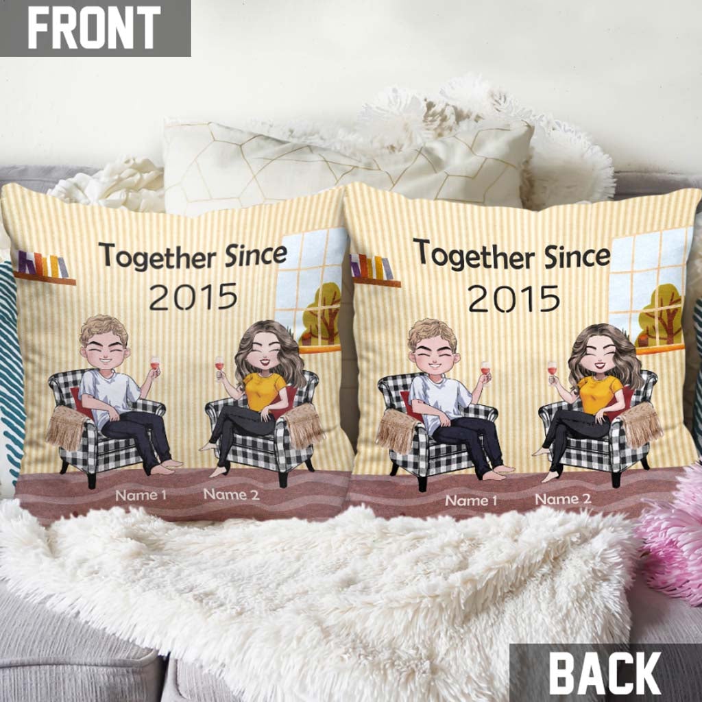 Together Since Couple - Personalized Throw Pillow