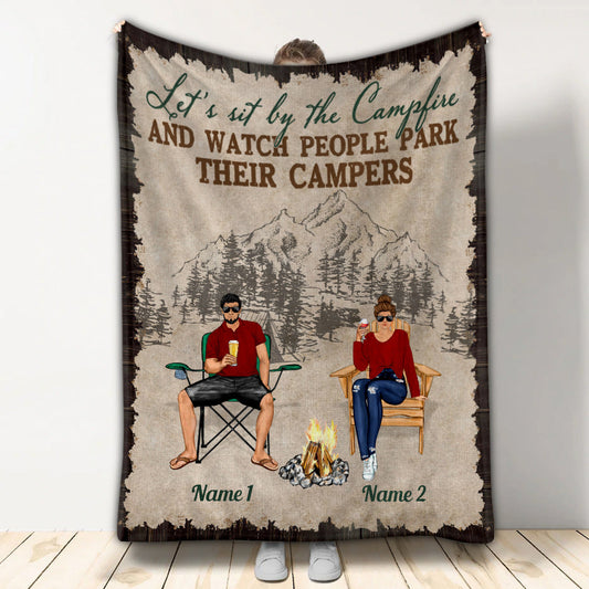 Camping für Paare – Personalisierte Campingdecke für Paare