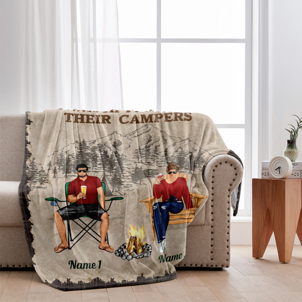 Camping für Paare – Personalisierte Campingdecke für Paare