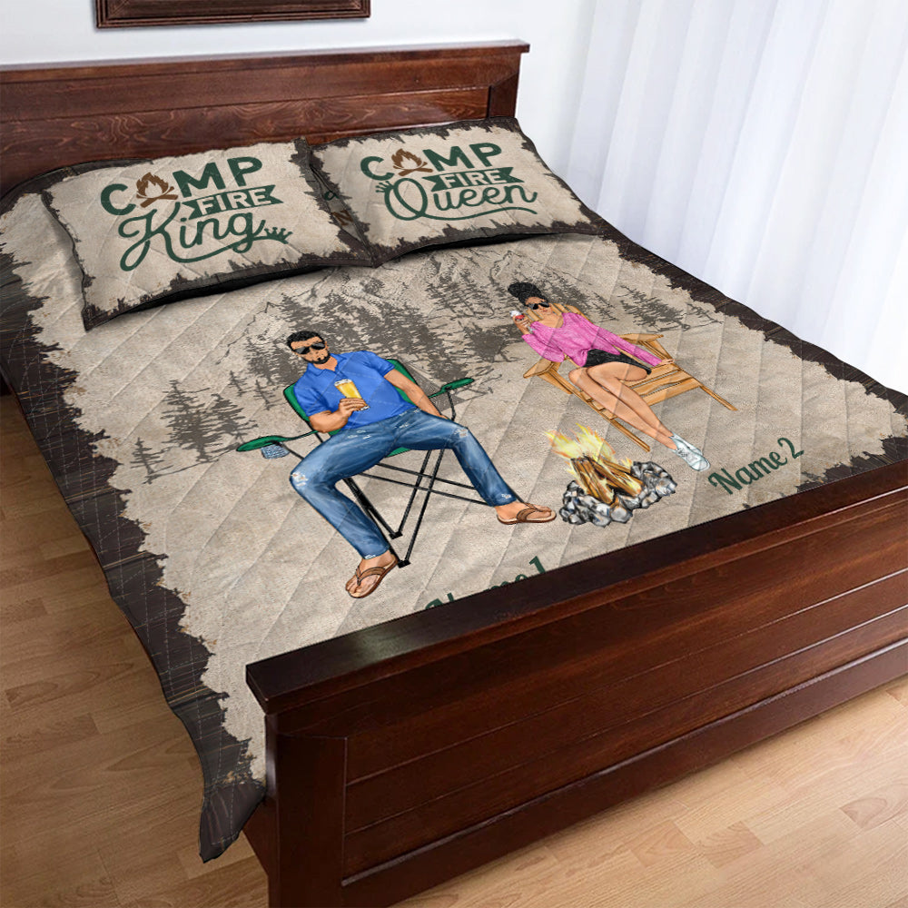 Campingpaar – Personalisiertes Camping-Bettdecken-Set für Paare