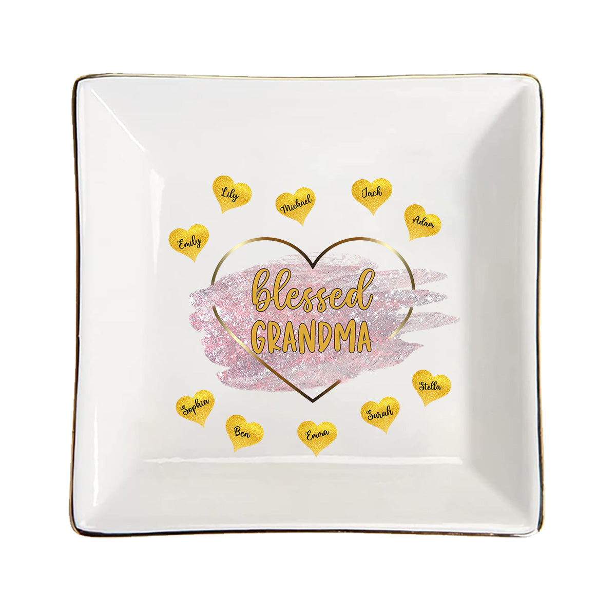 Blessed Grandma - Gift for mom, grandma - Personalized Jewelry Dish