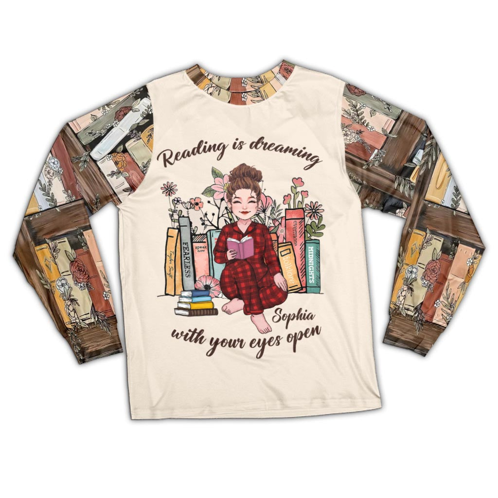 Jedes Mal, wenn du ein Buch aufschlägst – personalisiertes Buch-Pyjama-Set