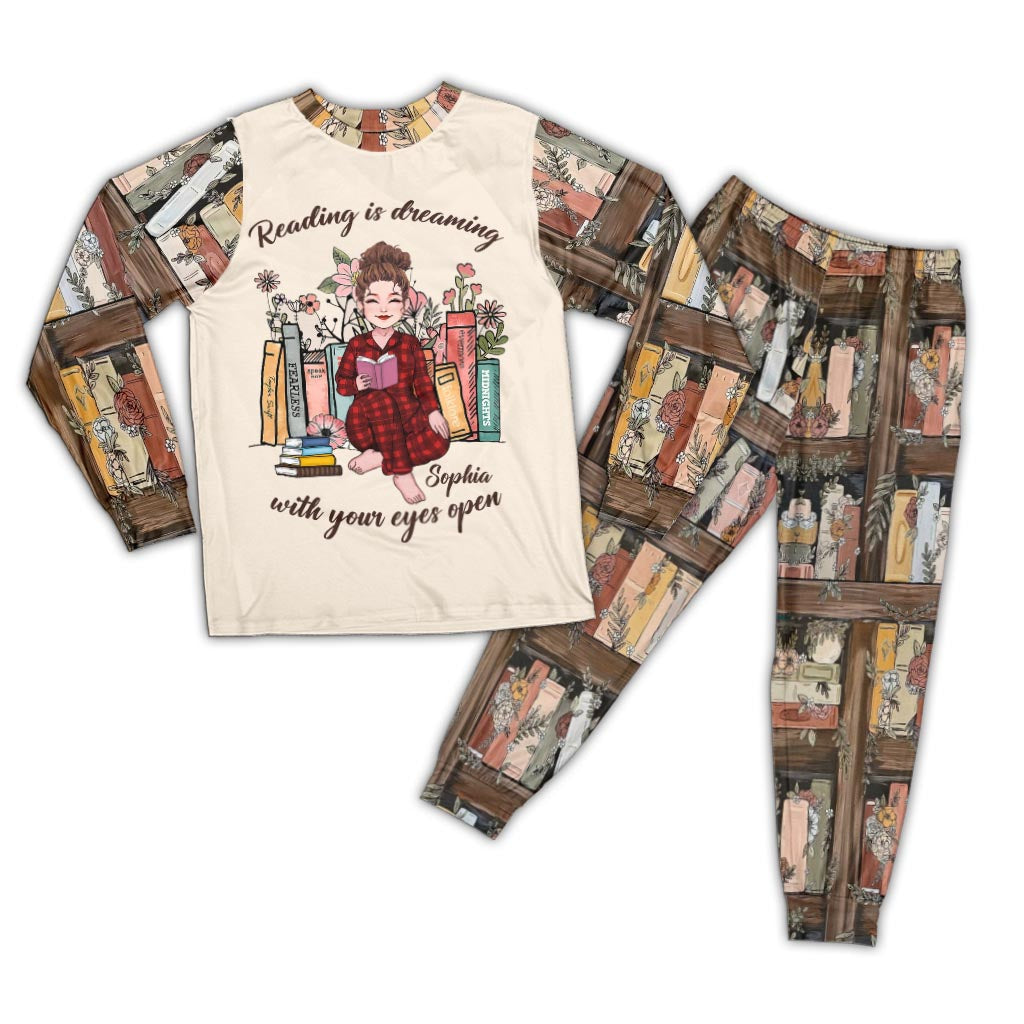 Jedes Mal, wenn du ein Buch aufschlägst – personalisiertes Buch-Pyjama-Set