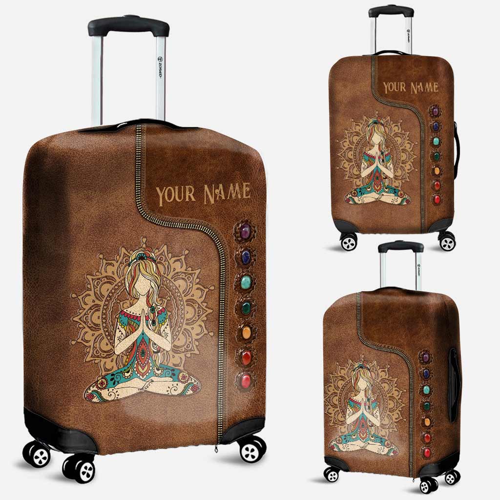 L'aventure commence - Housse de valise de yoga personnalisée avec imprimé motif cuir