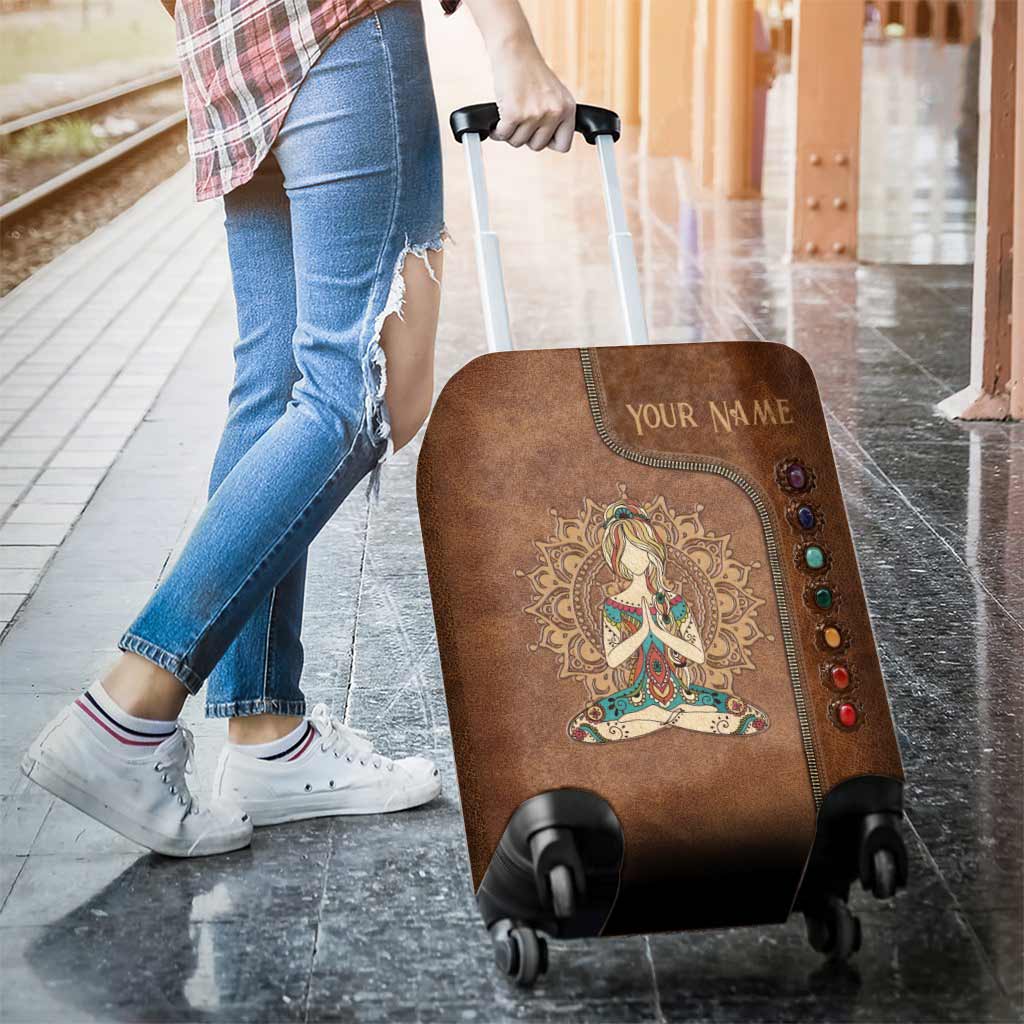 L'aventure commence - Housse de valise de yoga personnalisée avec imprimé motif cuir