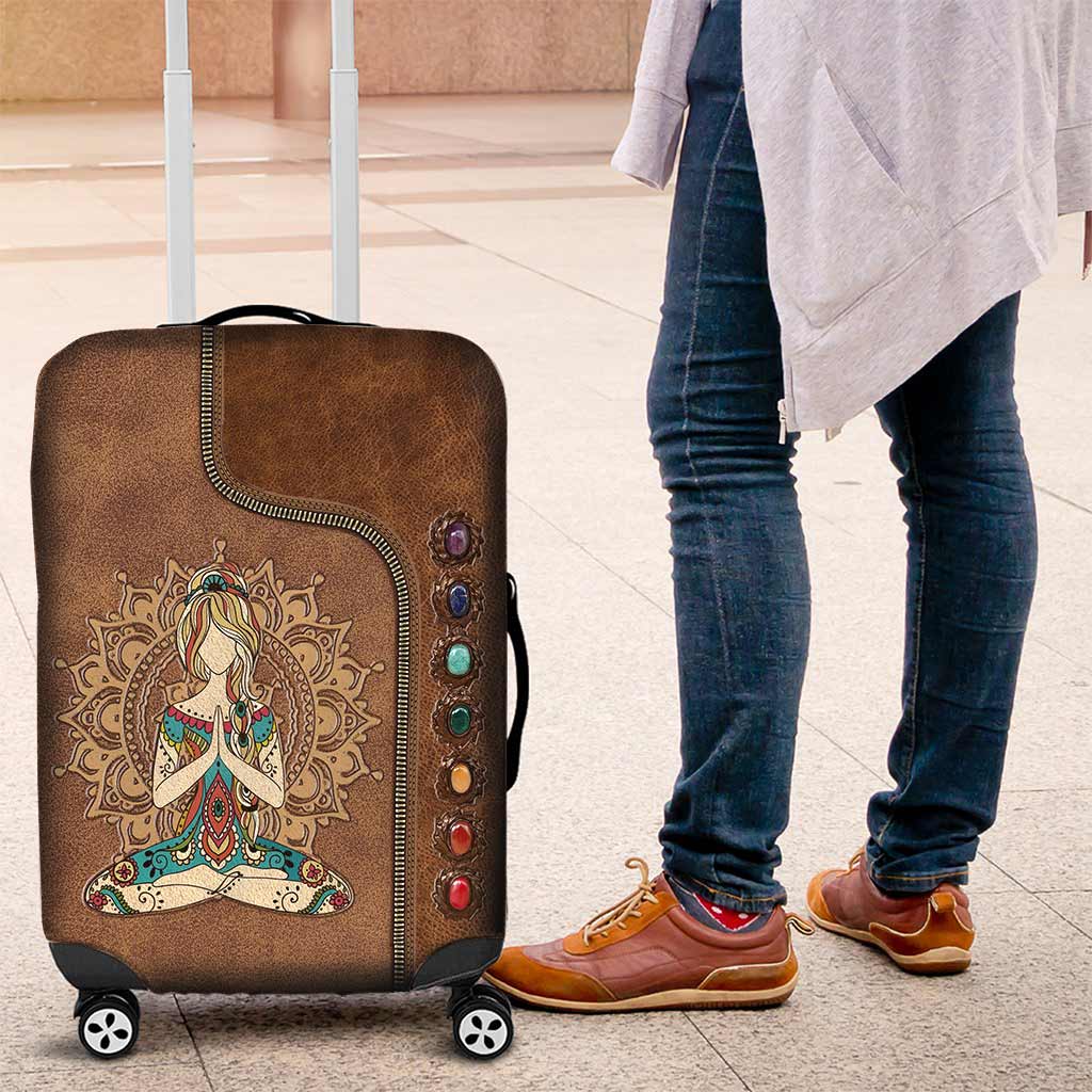 L'aventure commence - Housse de valise de yoga personnalisée avec imprimé motif cuir