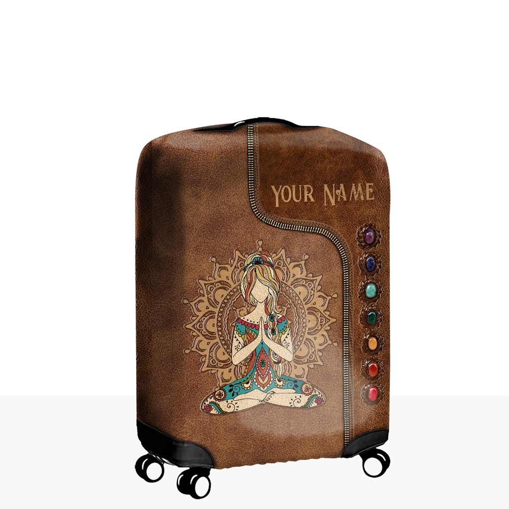 L'aventure commence - Housse de valise de yoga personnalisée avec imprimé motif cuir