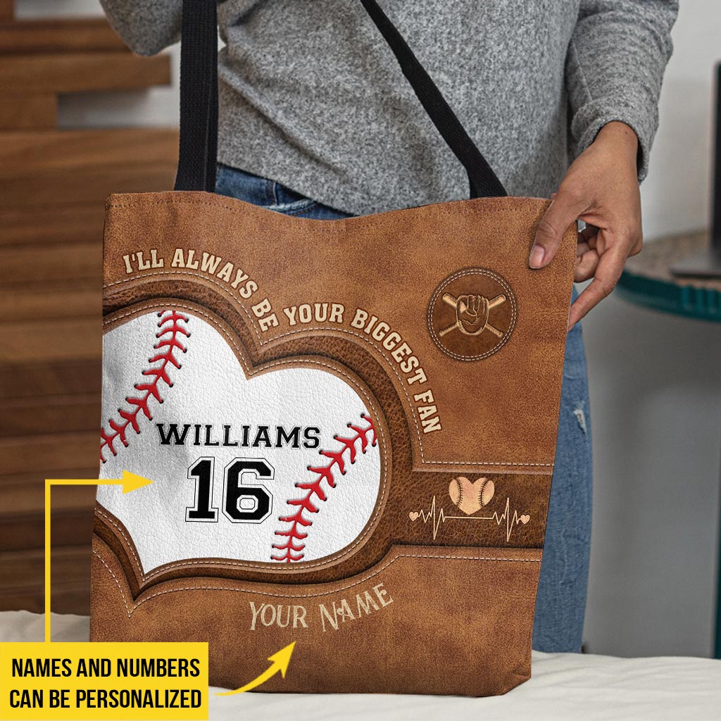 Ich werde immer dein größter Fan sein – personalisierte Baseball-Tragetasche