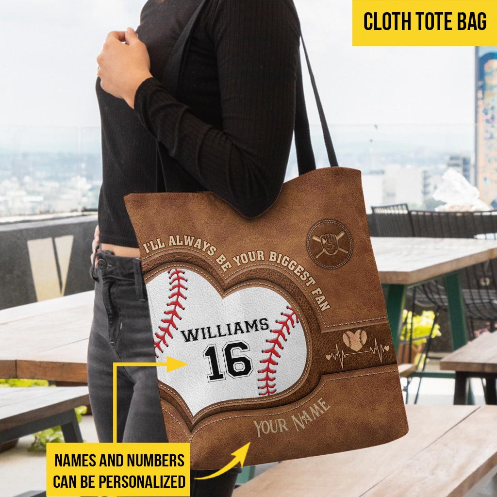 Ich werde immer dein größter Fan sein – personalisierte Baseball-Tragetasche