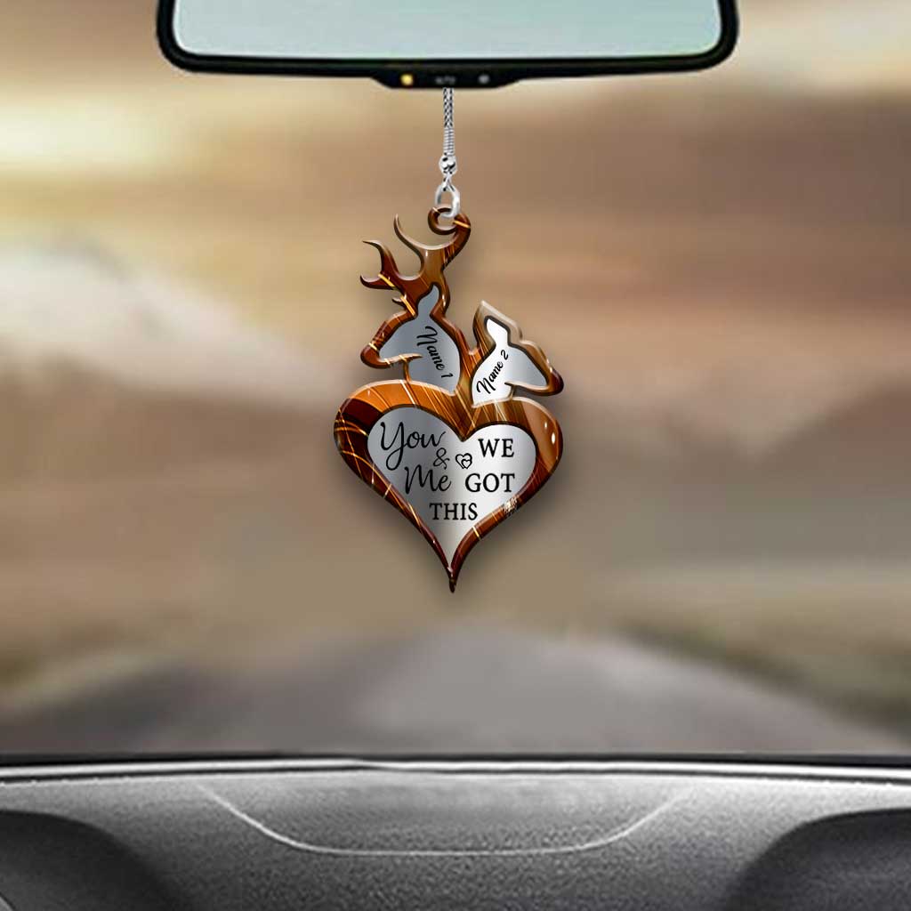 You And Me We Got This - Personalized Hunting Transparent Car Ornament