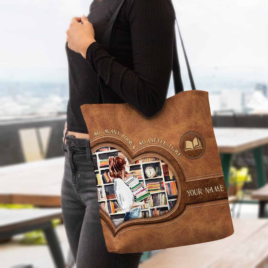 So Many Books Personalized Tote Bag