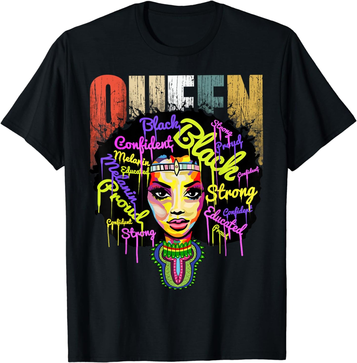 T-shirt et sweat à capuche Black Queen afro-américain 0224