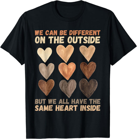 We Have The Same Heart Inside African American T-shirt & Hoodie 0224