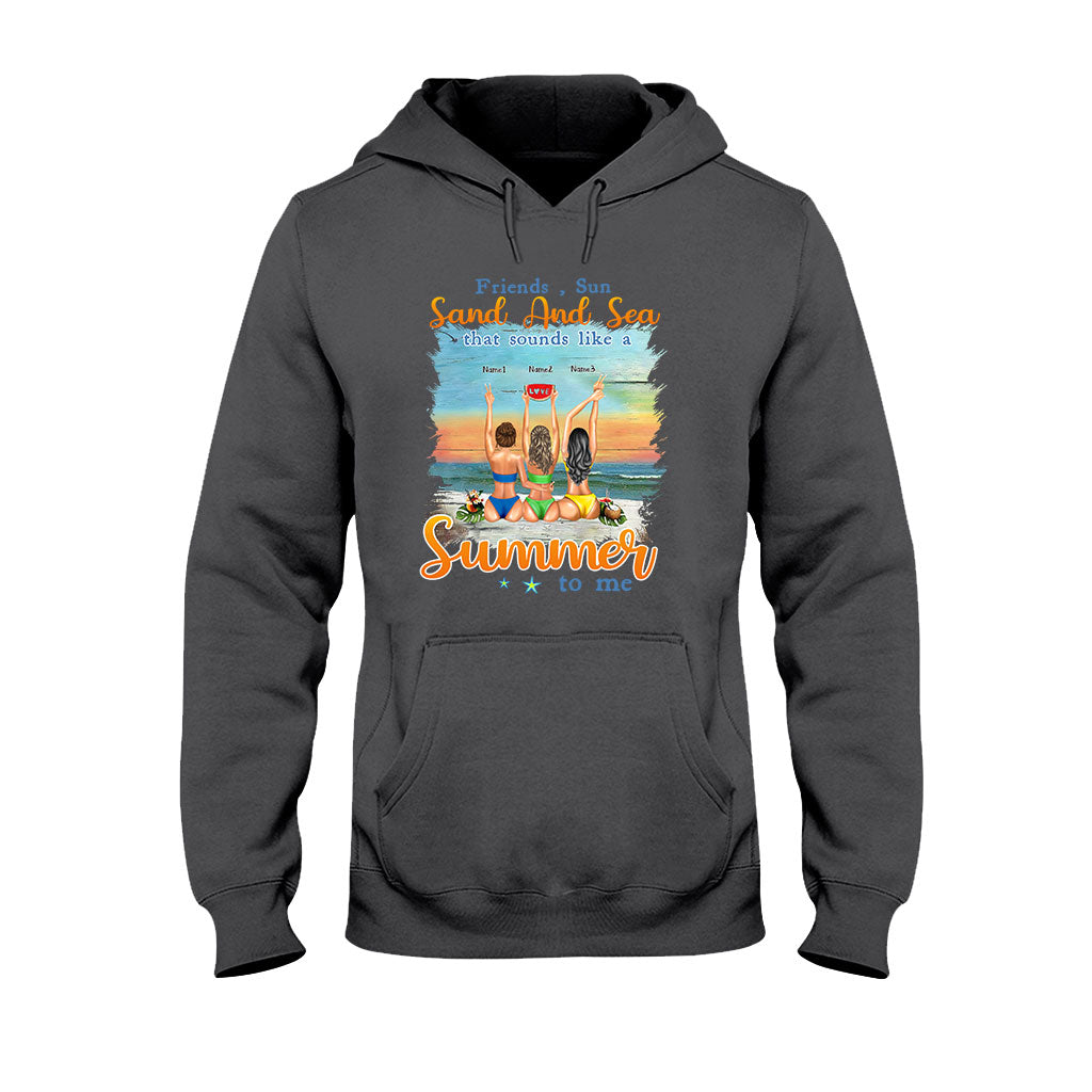 Je t'aime jusqu'à la plage et retour - T-shirt et sweat à capuche personnalisés pour meilleure amie