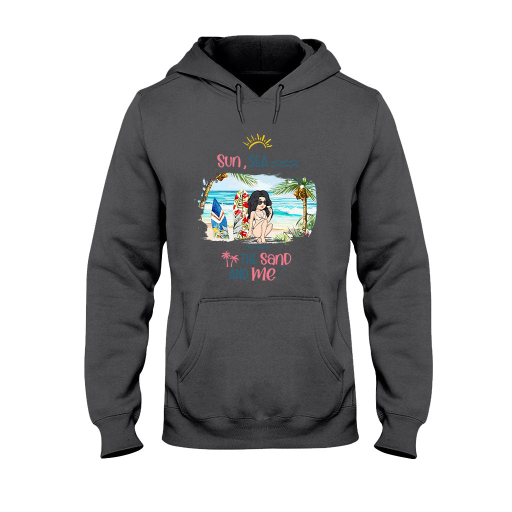 Soleil, mer, sable et moi - T-shirt et sweat à capuche personnalisés pour les amoureux de la mer