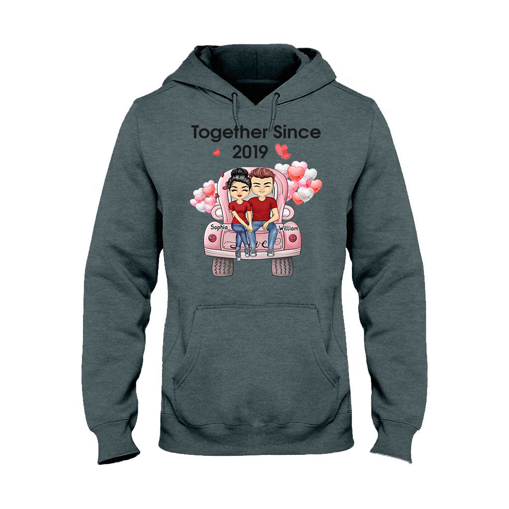 Together Since - Personalized Couple T-shirt and Hoodie