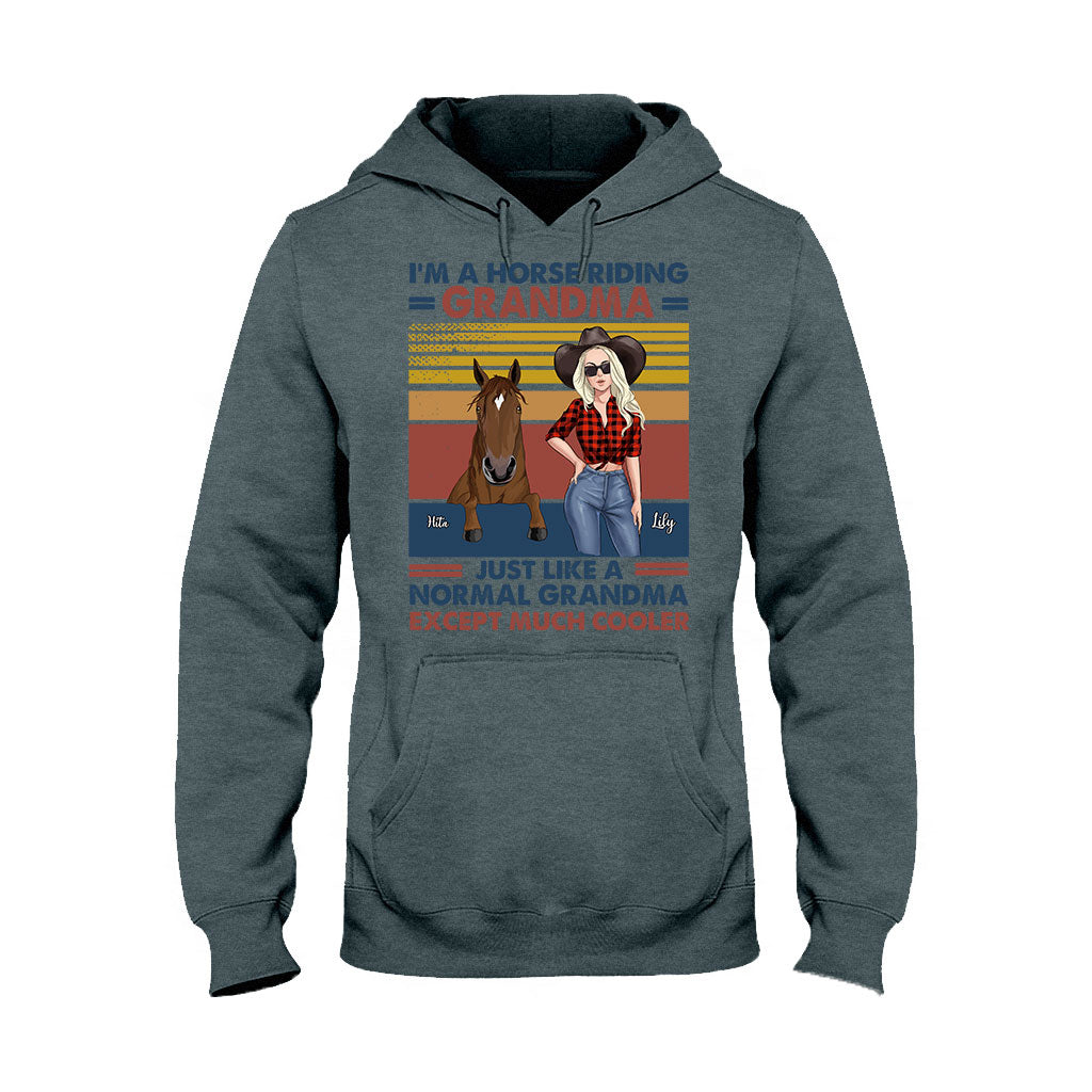 Horse Riding Grandma - Personalized Mother's Day Grandma T-shirt and Hoodie
