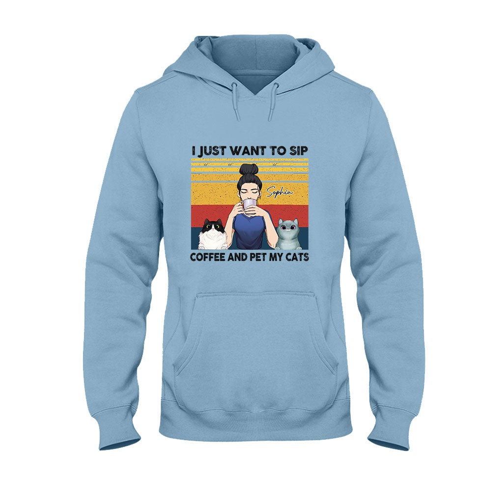 Cat Mom Coffee - Personalized Cat T-shirt and Hoodie