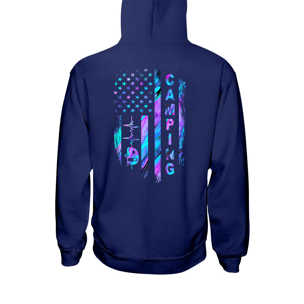Campingflagge – Hologramm-T-Shirt und Hoodie 1121