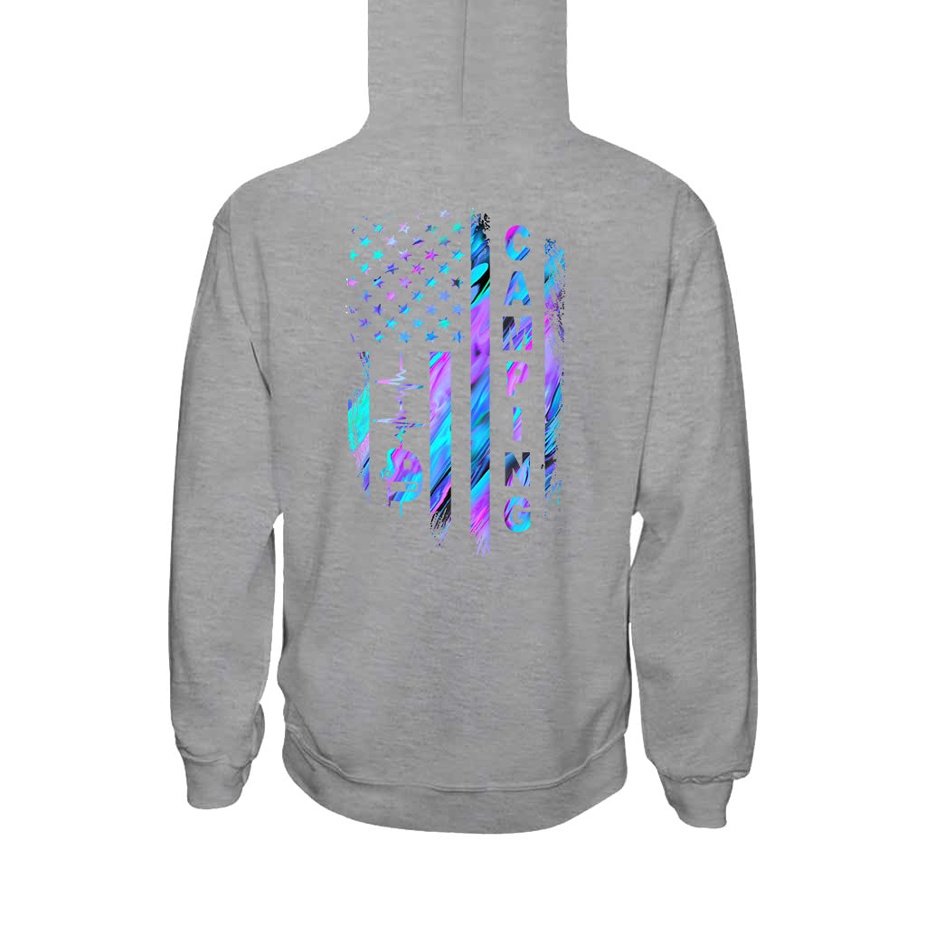 Campingflagge – Hologramm-T-Shirt und Hoodie 1121