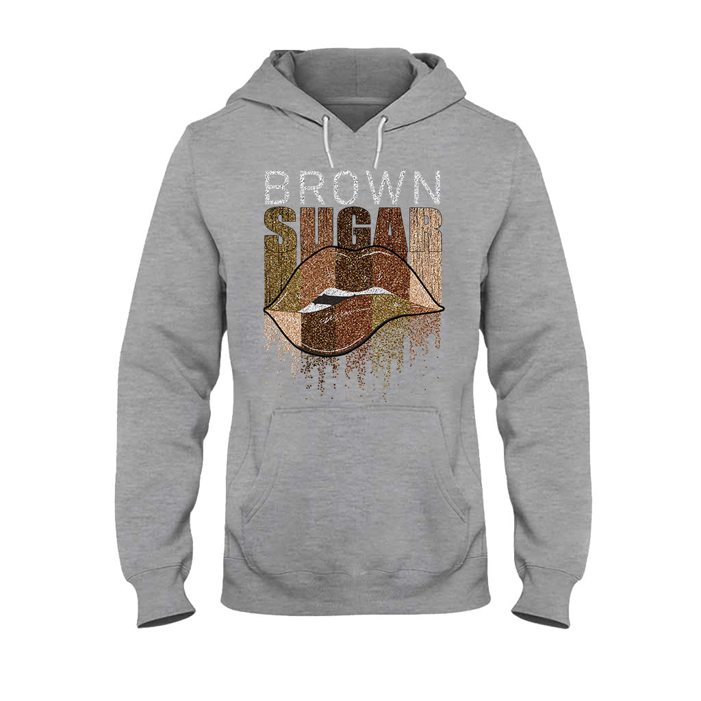 Brown Sugar – T-Shirt und Hoodie für Afroamerikaner mit Glitzer-Imitat 1121