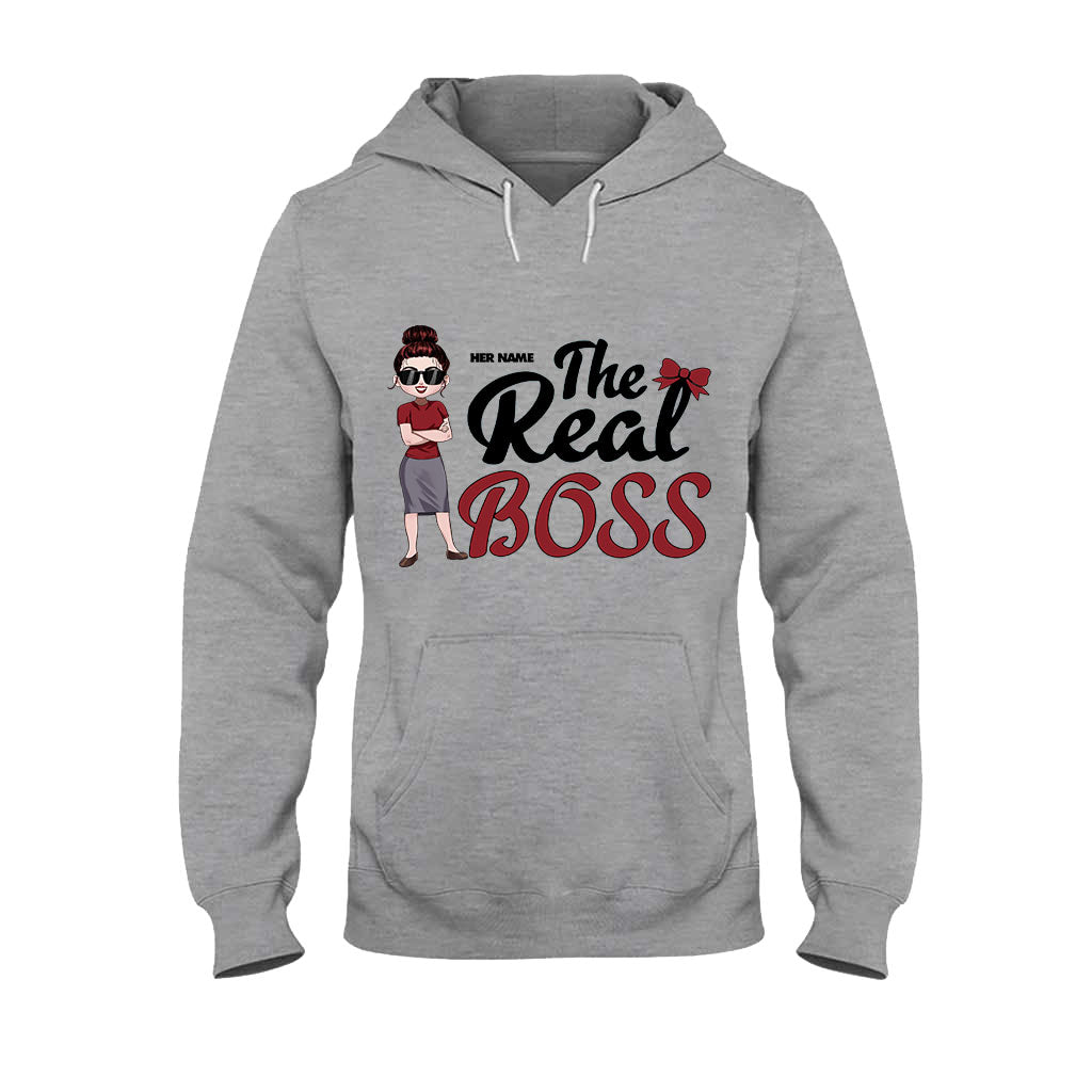 The Boss The Real Boss - Personalized Couple T-shirt and Hoodie