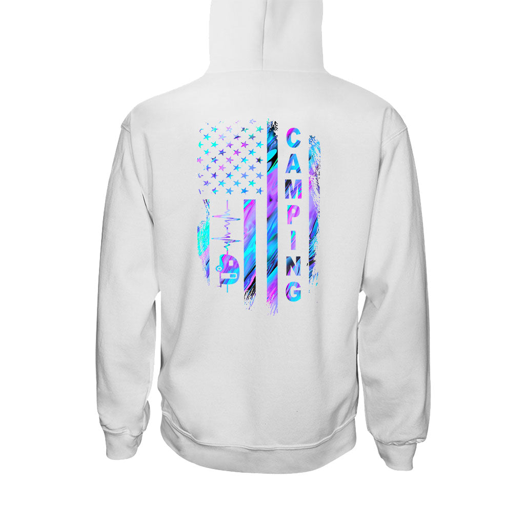 Campingflagge – Hologramm-T-Shirt und Hoodie 1121