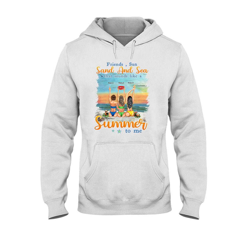 Je t'aime jusqu'à la plage et retour - T-shirt et sweat à capuche personnalisés pour meilleure amie