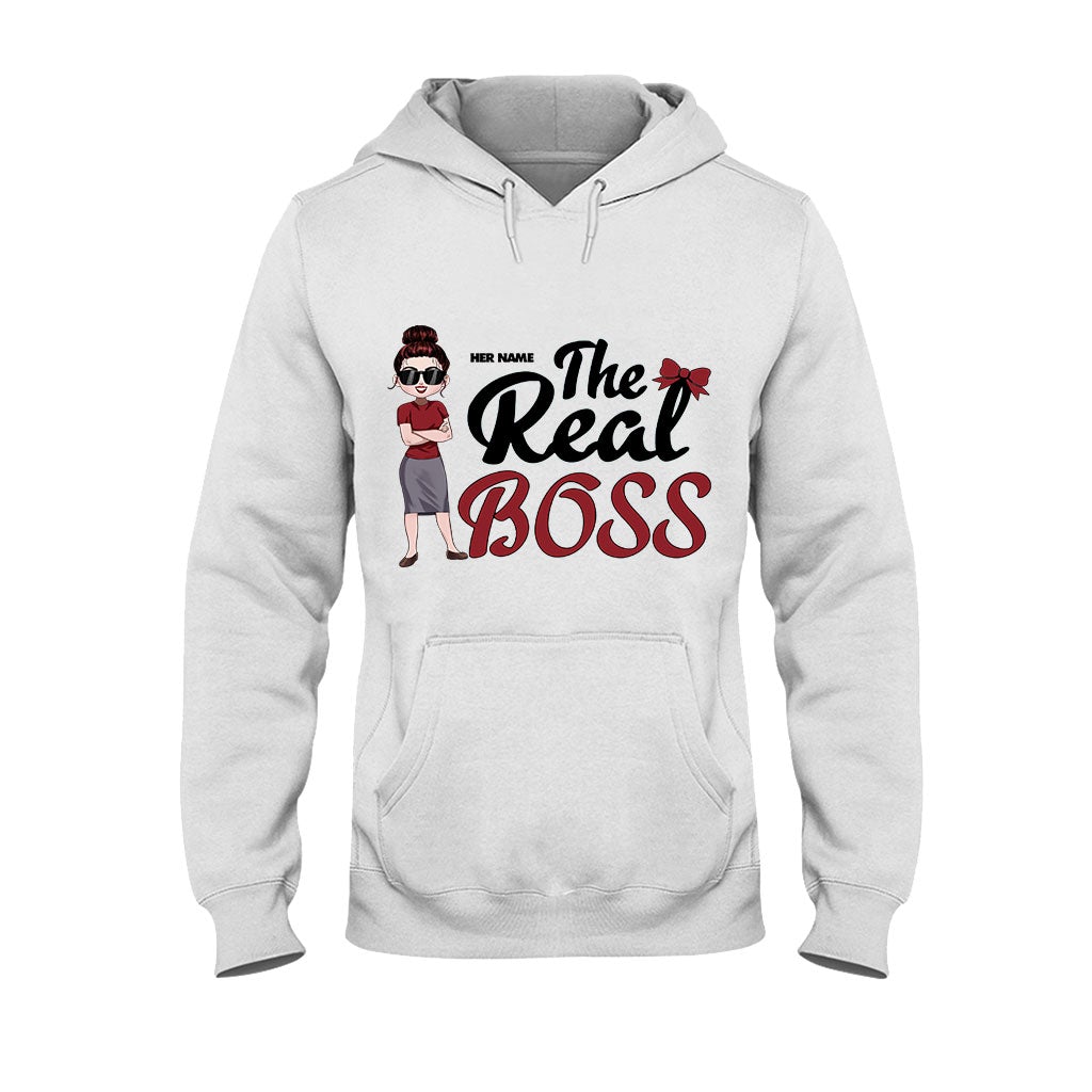 The Boss The Real Boss - Personalized Couple T-shirt and Hoodie