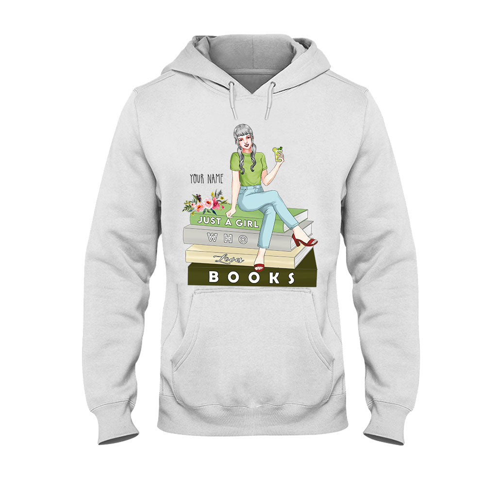 Just A Girl Who Loves Books - Personalized Book T-shirt and Hoodie