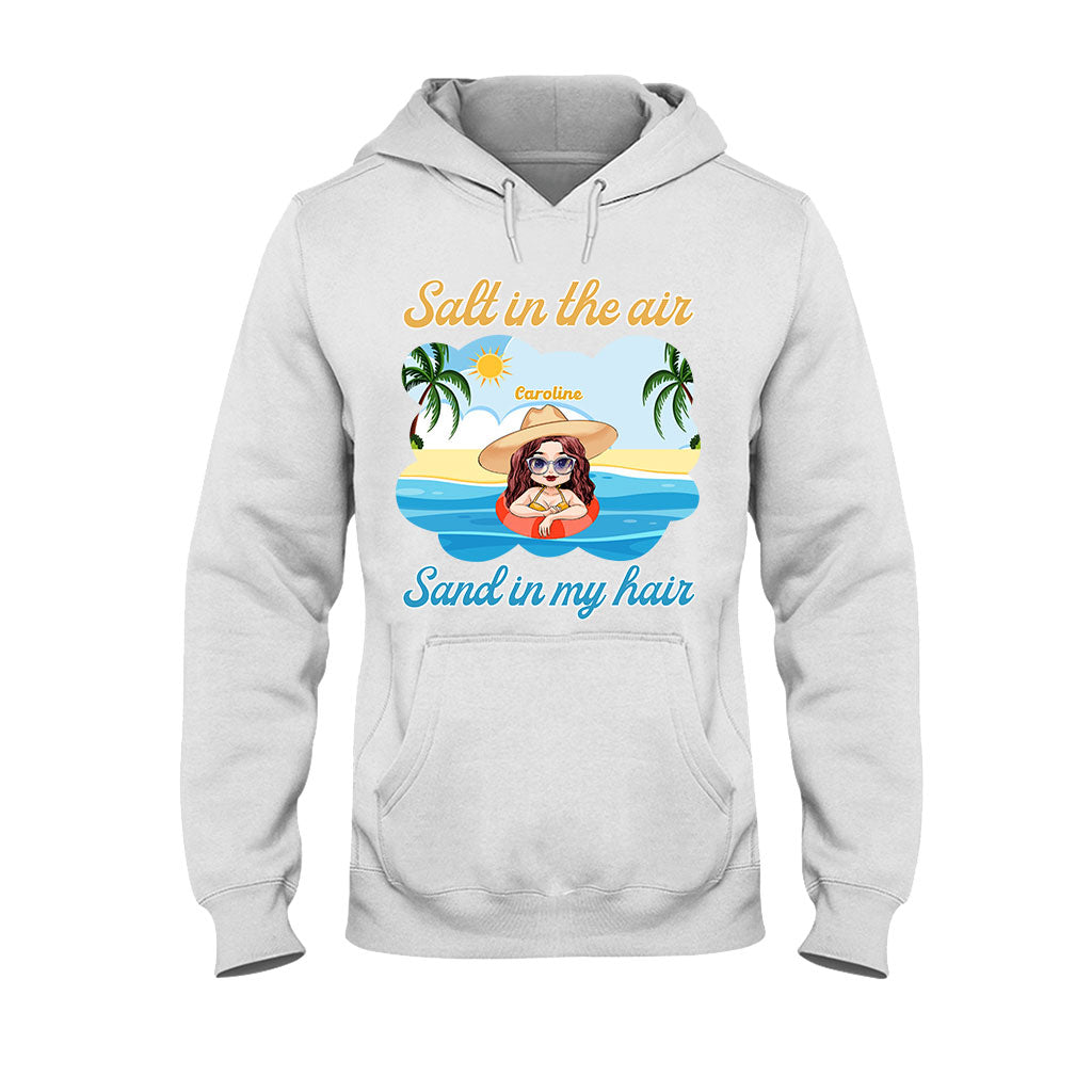 Salz in der Luft, Sand in meinen Haaren – Personalisiertes T-Shirt und Hoodie für Meeresliebhaber
