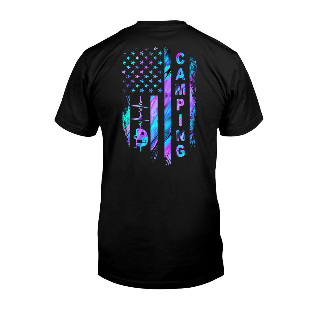 Campingflagge – Hologramm-T-Shirt und Hoodie 1121