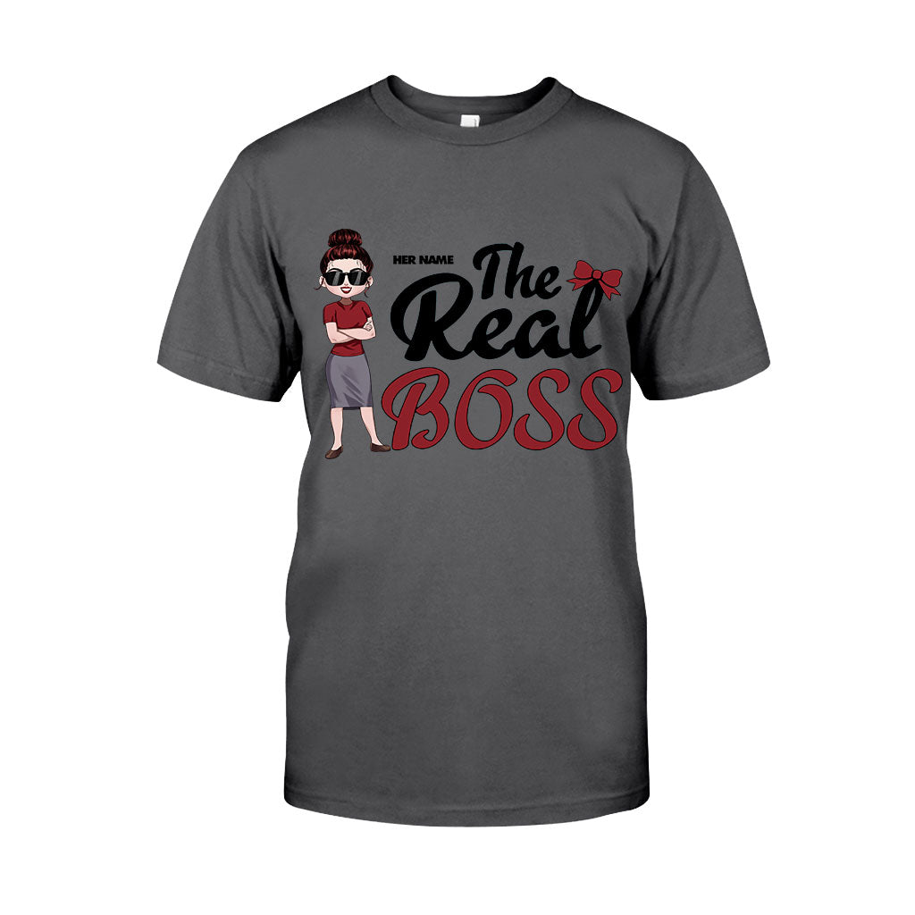 The Boss The Real Boss - Personalized Couple T-shirt and Hoodie