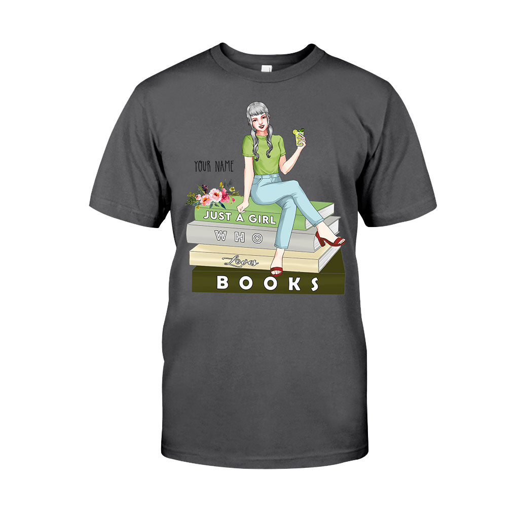 Just A Girl Who Loves Books - Personalized Book T-shirt and Hoodie