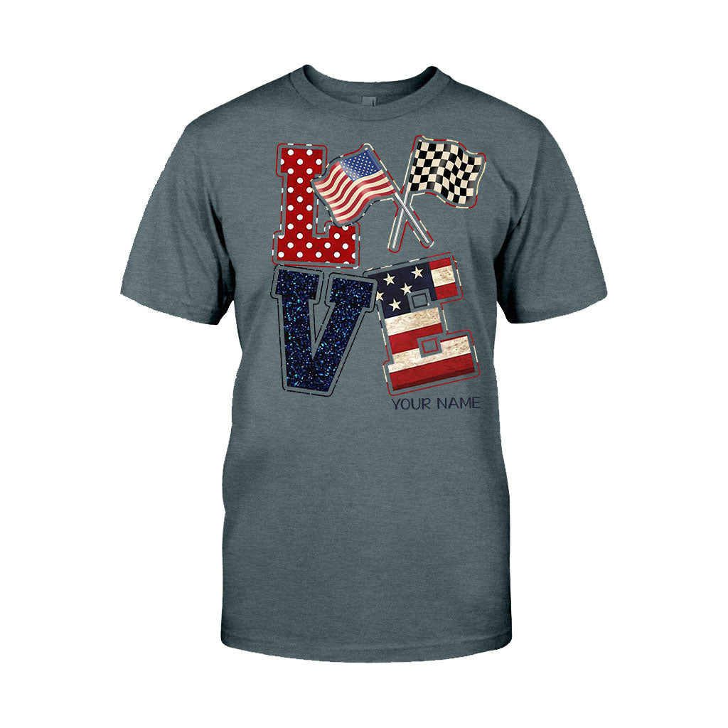 Love Racing - Personalized Independence Day T-shirt and Hoodie