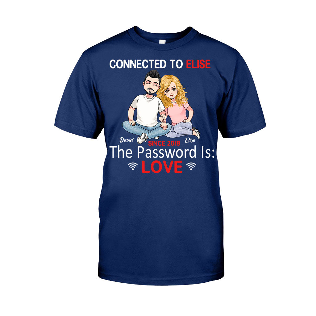 Connected To - Personalized Couple Couple T-shirt and Hoodie