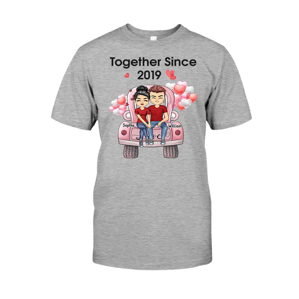 Together Since - Personalized Couple T-shirt and Hoodie