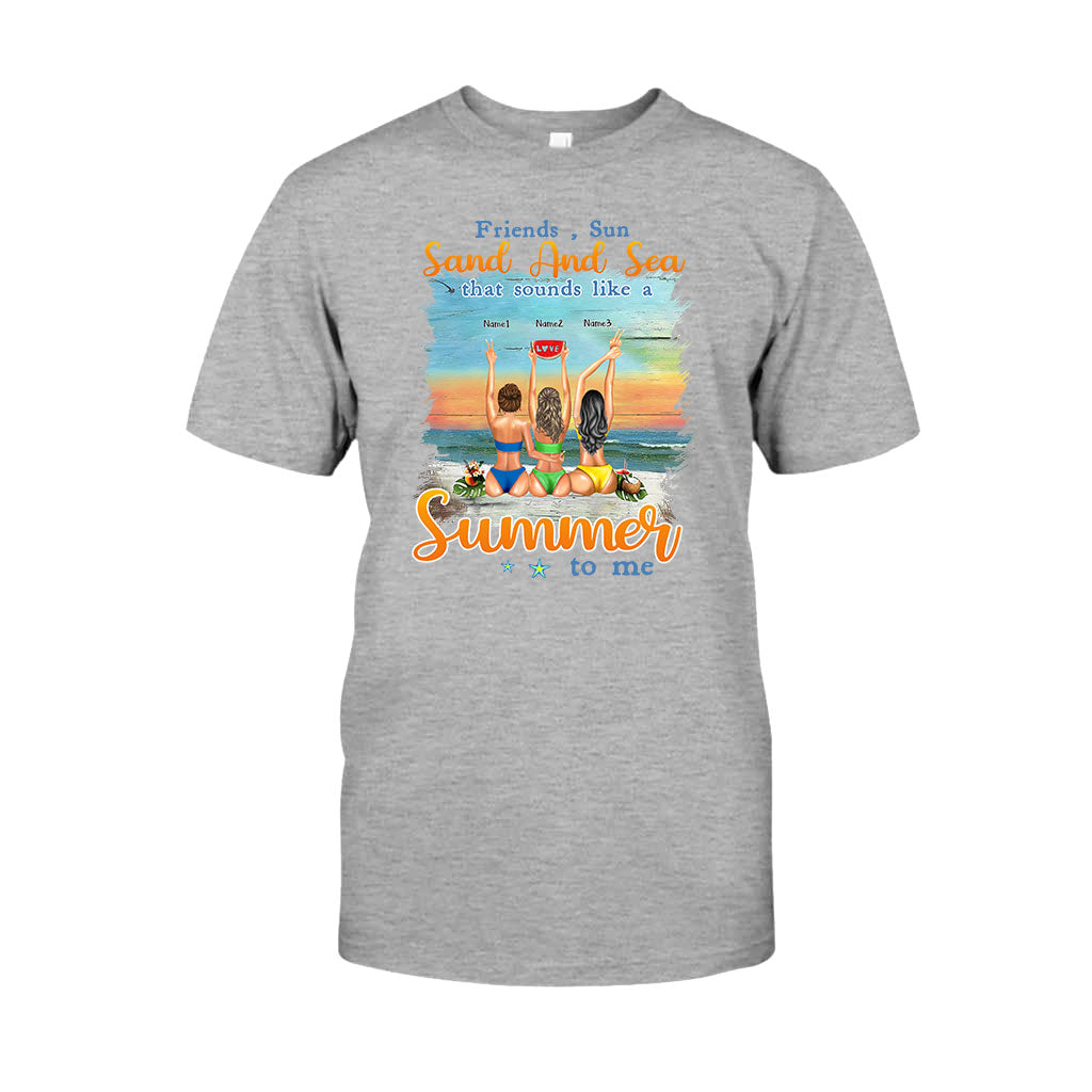 Je t'aime jusqu'à la plage et retour - T-shirt et sweat à capuche personnalisés pour meilleure amie