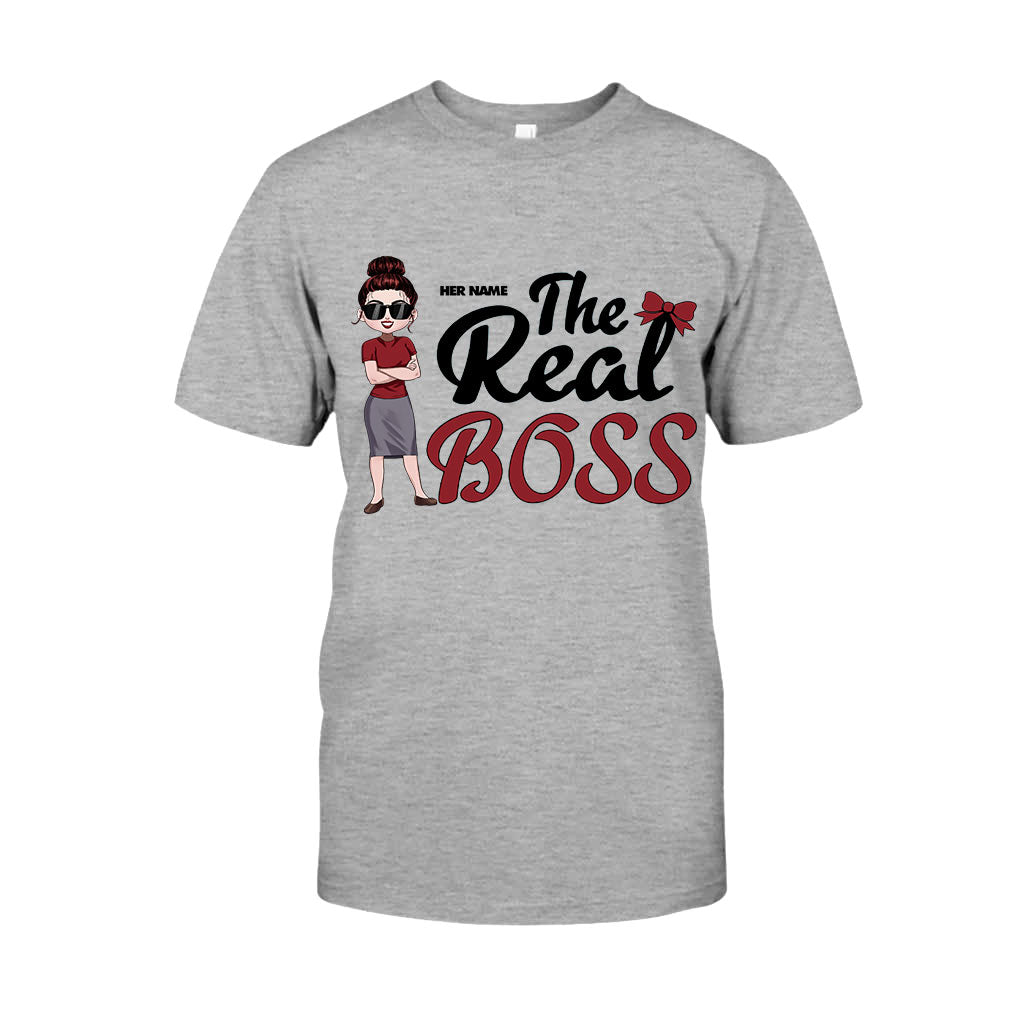 The Boss The Real Boss - Personalized Couple T-shirt and Hoodie
