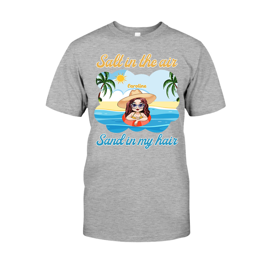 Salz in der Luft, Sand in meinen Haaren – Personalisiertes T-Shirt und Hoodie für Meeresliebhaber