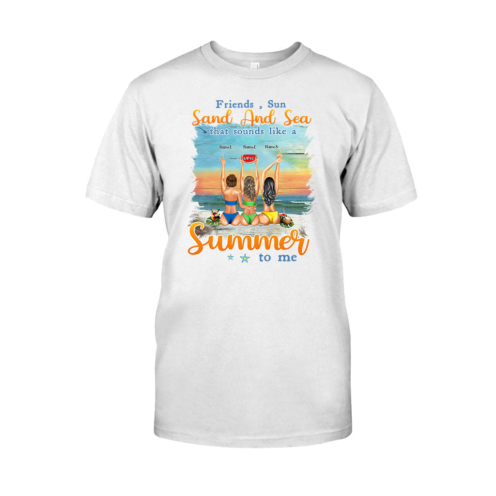 Je t'aime jusqu'à la plage et retour - T-shirt et sweat à capuche personnalisés pour meilleure amie