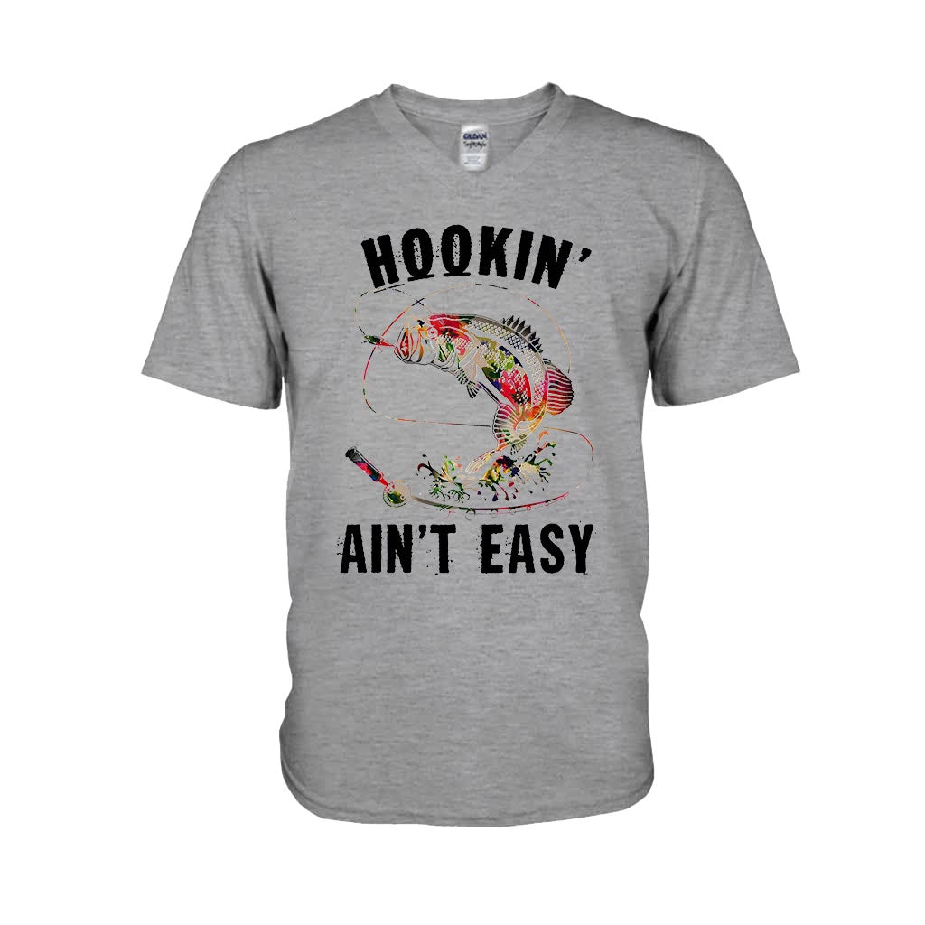 Hookin' Ain't Easy - Fishing T-shirt and Hoodie 1121