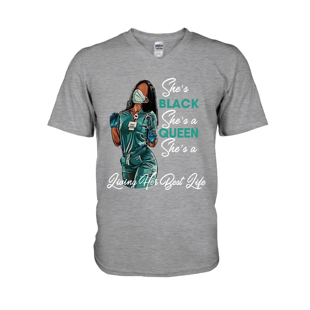 Black Queen – Personalisiertes T-Shirt und Hoodie für Afroamerikanerinnen 1121