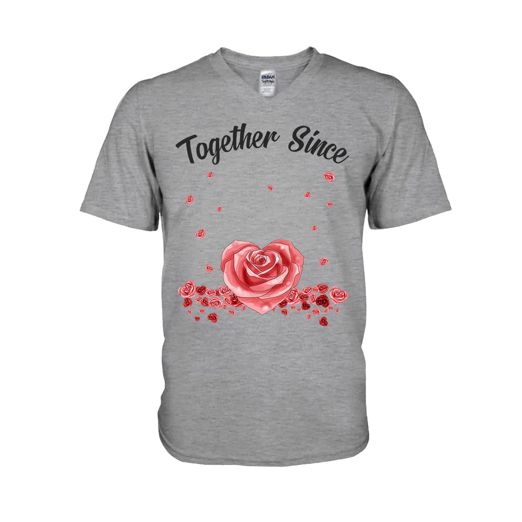 Together Since - Personalized Couple T-shirt and Hoodie