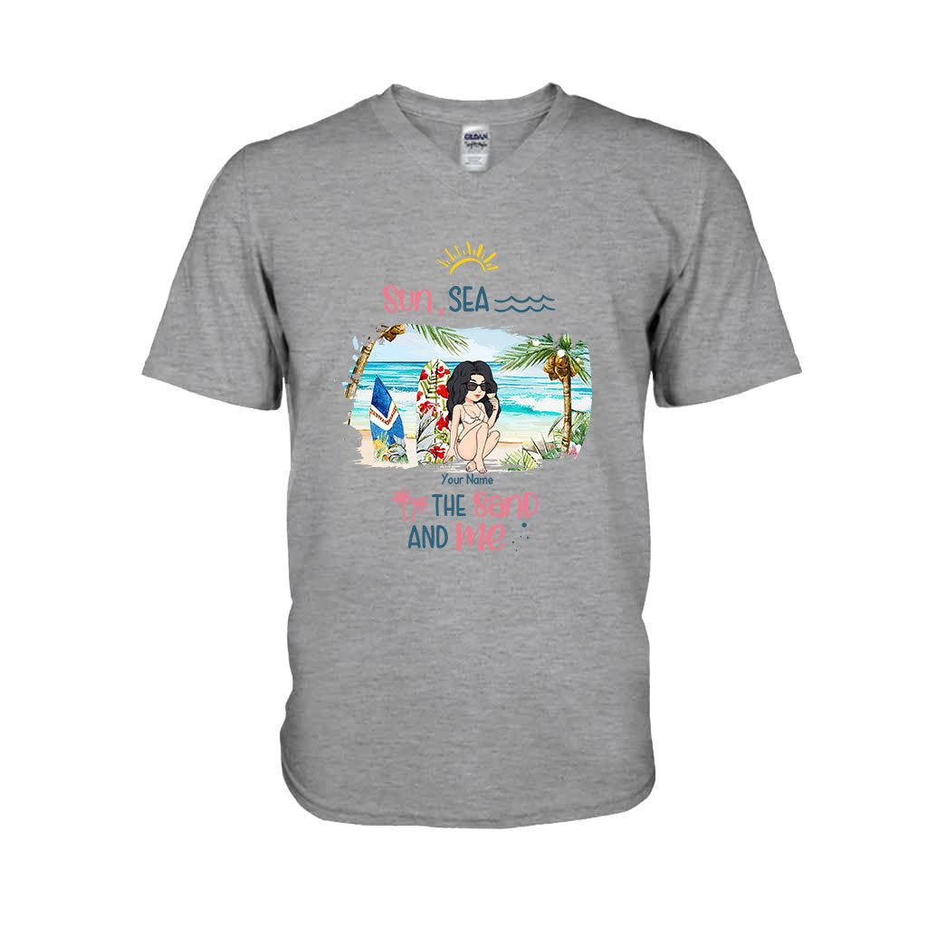 Soleil, mer, sable et moi - T-shirt et sweat à capuche personnalisés pour les amoureux de la mer