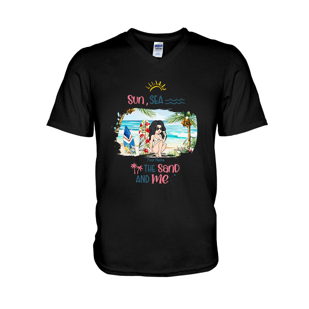 Soleil, mer, sable et moi - T-shirt et sweat à capuche personnalisés pour les amoureux de la mer